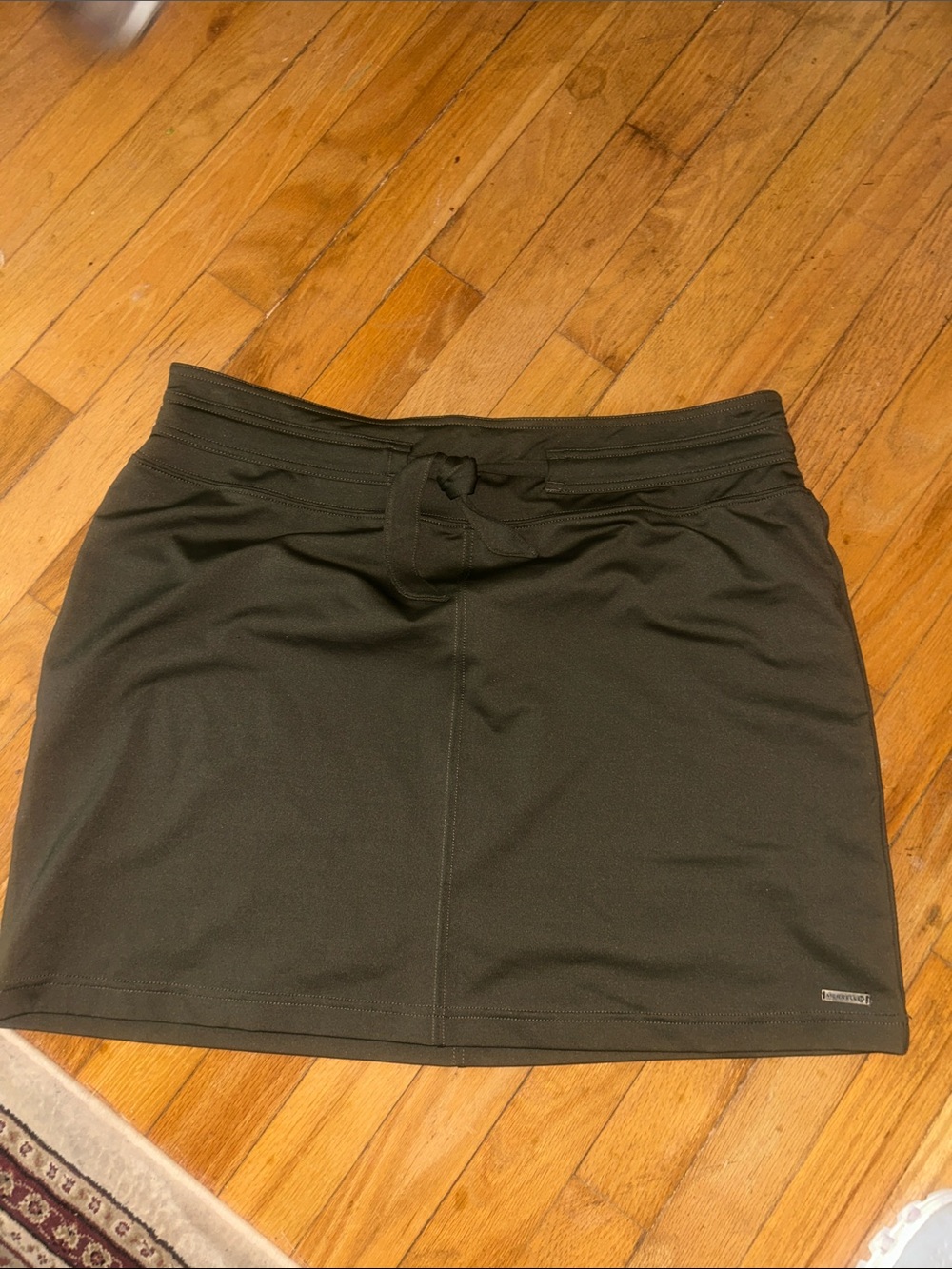 Merrell Olive Mini Skirt with Drawstring Waist
